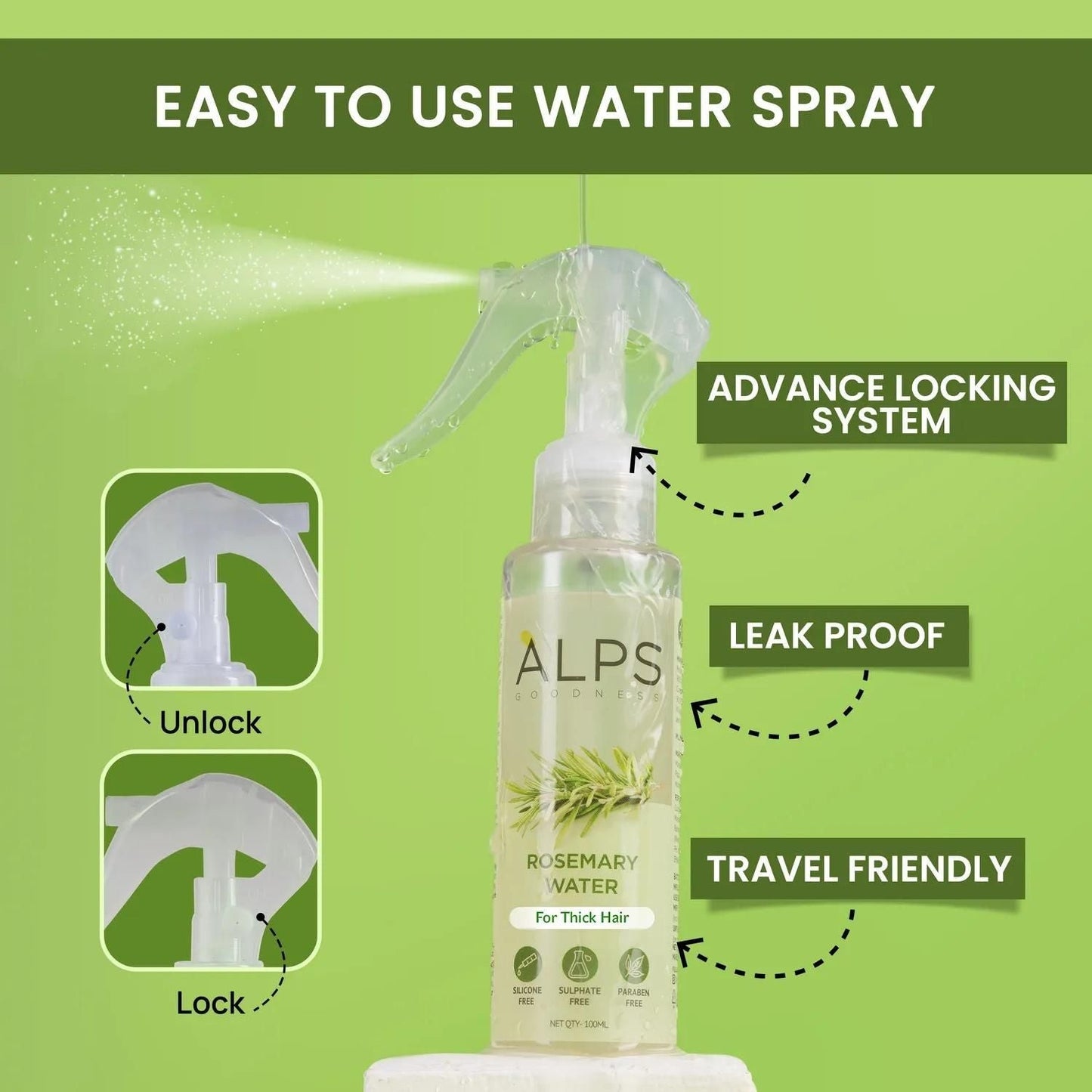 Rosemary Water, Hair Spray For Regrowth Buy 1 Get 2 Free - DEZZIRE