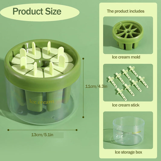 Reusable DIY 8 Pieces Ice Pop Mould - DEZZIRE