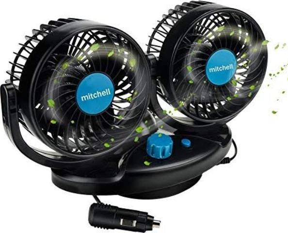 Car Air Circulation Fan 360� Rotatable Auto Car Cooling Fan - DEZZIRE