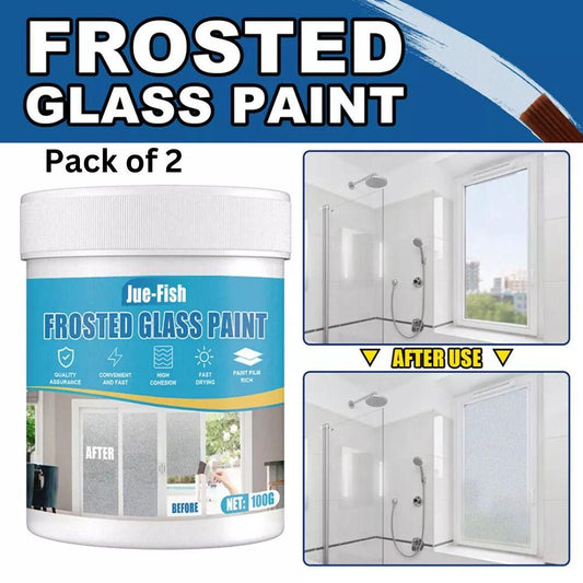 Glass Spray Paint with Brush For Home Office Bathroom Indoor Outdoor 100g (Pack of 2) - DEZZIRE