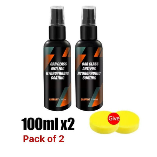 Car Glass Anti- Fog Hydrophobic Coating 100ML (Pack of 2) - DEZZIRE