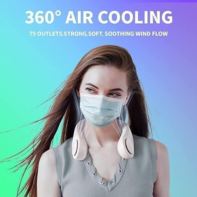 Portable Bladeless Hanging Rechargeable Neck Fan - DEZZIRE